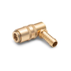 Kupplung - Mit Ventil - Schlauchtülle 9mm - 90°