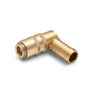 Kupplung - Mit Ventil - Schlauchtülle 13mm - 90°