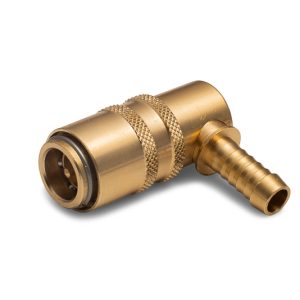 Kupplung - Mit Ventil - Schlauchtülle 9mm - 90°