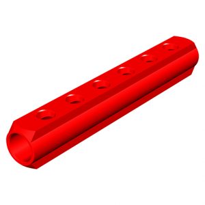 Verteiler 3/4"- 6 Ausgänge - 1/4" - rot