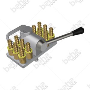 Maschinenseitige Hälfte der Multikupplung 12 Anschlüsse Kupplung Schnellsteck-Tülle 13mm mit Ventil