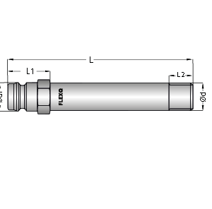 Nippelverlängerung mit Aussengewinde 3/8" BSPT - 120mm