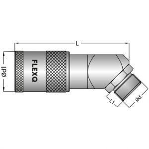 Kupplung 1/2" Aussengewinde ohne Ventil 45°
