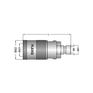 Adapterkupplung IPT 6mm mit Nippel IPT 6mm
