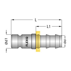 Nippel Schnellsteck-Tülle10mm ohne Ventil