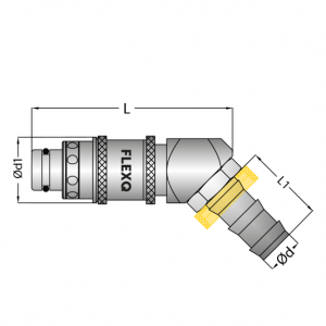 Stecker Schnellsteck-Tülle 16mm  45°